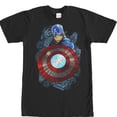 thumbnail image 1 of Men's Marvel Captain America Swirl Pattern  Graphic Tee Black 3X Large, 1 of 4