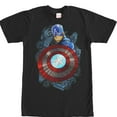 thumbnail image 1 of Men's Marvel Captain America Swirl Pattern  Graphic Tee Black Large, 1 of 4