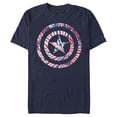 thumbnail image 1 of Men's Marvel Captain America Tie-Dye Logo  Graphic Tee Navy Blue 2X Large, 1 of 4