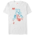 thumbnail image 1 of Men's Marvel Captain America Watercolor  Graphic Tee White 2X Large, 1 of 4