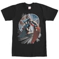 thumbnail image 1 of Men's Marvel Captain America Wings  Graphic Tee Black Large, 1 of 4