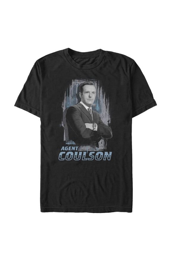 Men's Marvel Captain Marvel Agent Coulson Graphic Tee Black Medium