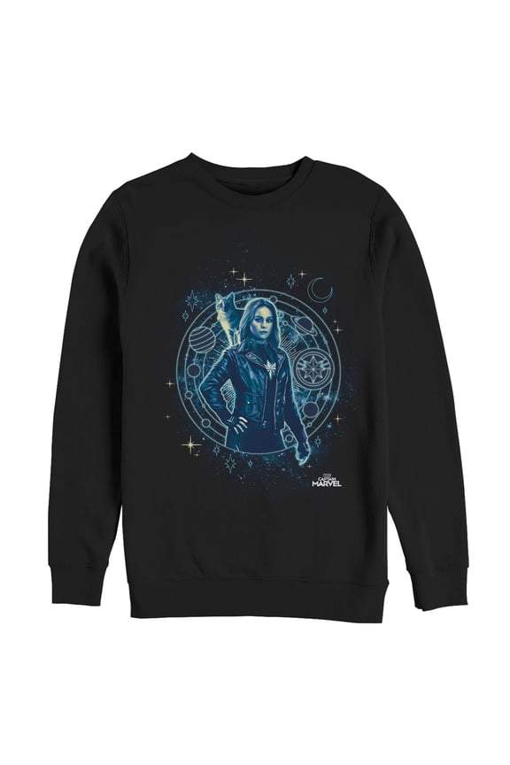 Men's Marvel Captain Marvel Celestial Partners Sweatshirt Black Large