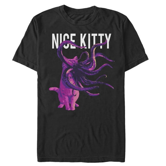 Men's Marvel Captain Marvel Goose Nice Kitty  Graphic Tee Black Small