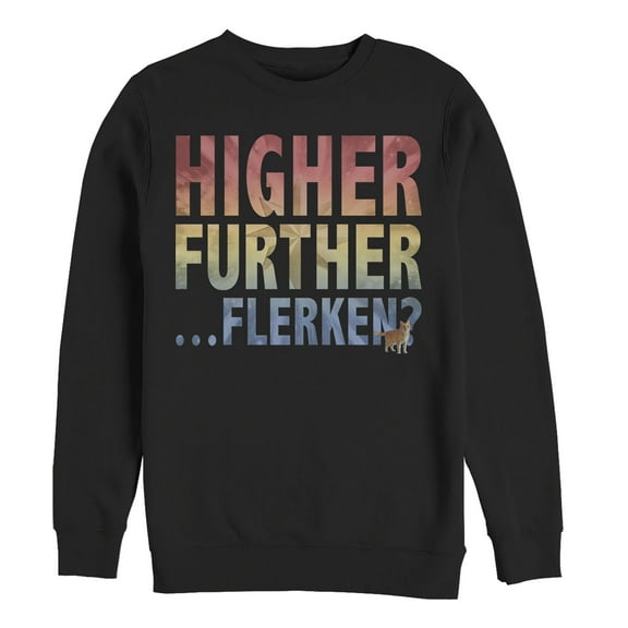 Men's Marvel Captain Marvel Higher Further Flerken  Sweatshirt Black Medium