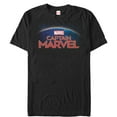 thumbnail image 1 of Men's Marvel Captain Marvel Horizon Logo  Graphic Tee Black Small, 1 of 4