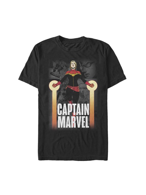 Men's Marvel Captain Marvel In Flight Graphic Tee Black 3X Large