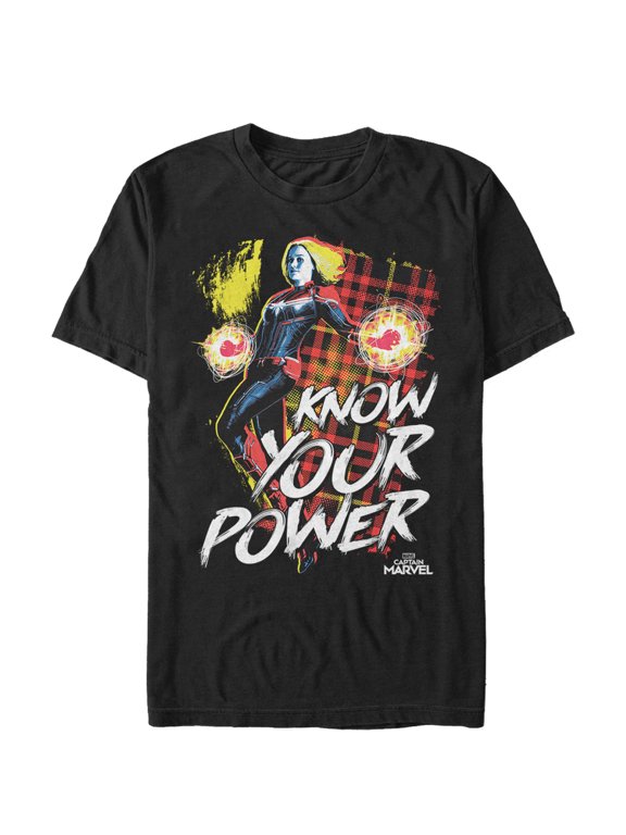 Men's Marvel Captain Marvel Know Your Power Graphic Tee Black 4X Large