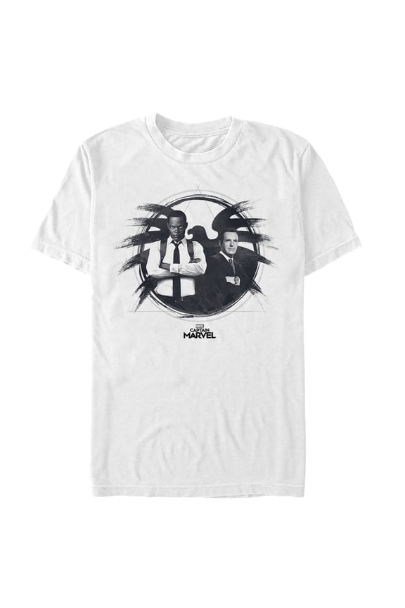 Men's Marvel Captain Marvel S.H.I.E.L.D Agents Graphic Tee White Small