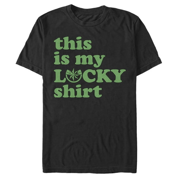 Men's Marvel Captain Marvel St. Patrick's Day This Is My lucky Shirt Graphic Tee Black 3X Large
