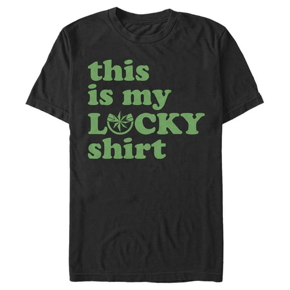 Men's Marvel Captain Marvel St. Patrick's Day This Is My lucky Shirt  Graphic Tee Black Medium
