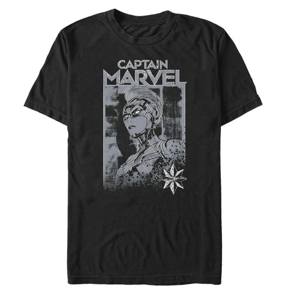 Men's Marvel Captain Marvel Vintage Hero Graphic Tee Black 4X Large