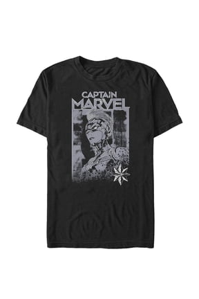 Men's Marvel Captain Marvel Vintage Hero Graphic Tee Black 5X Large