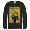 thumbnail image 1 of Men's Marvel Captain Marvel the Riveter Long Sleeve Shirt Black Medium, 1 of 3