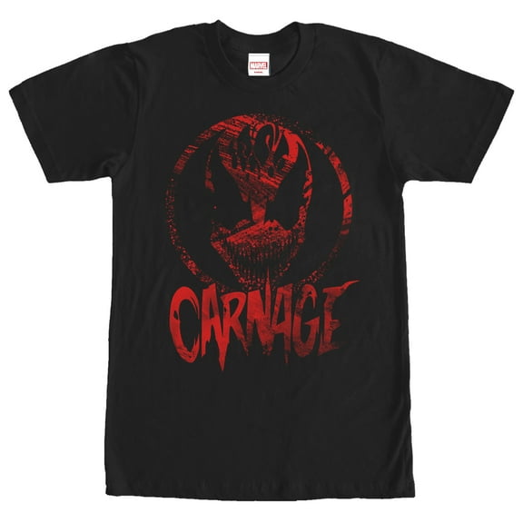 Men's Marvel Carnage Logo  Graphic Tee Black Small