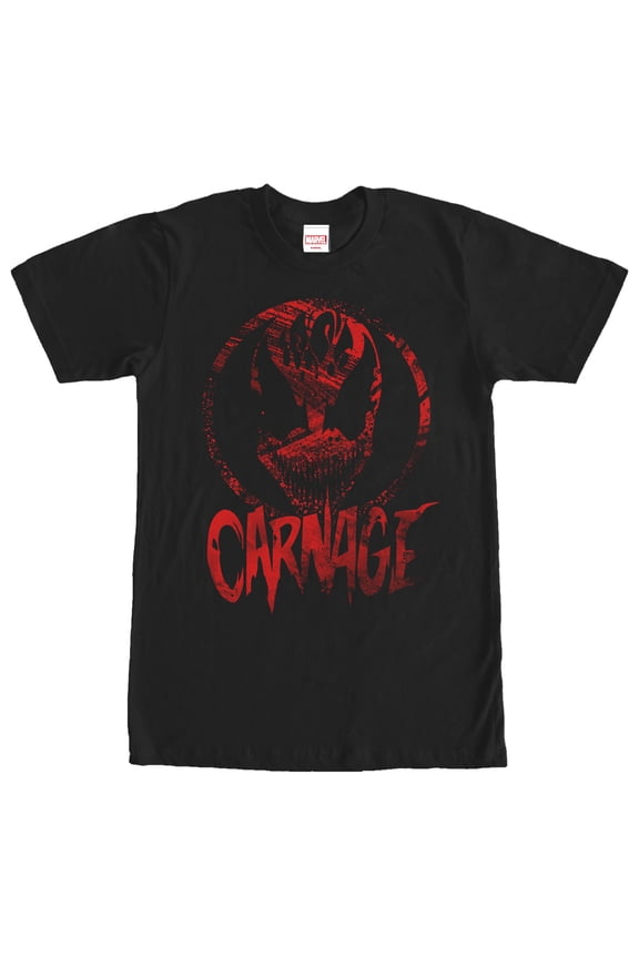 Men's Marvel Carnage Logo Graphic Tee Black X Large