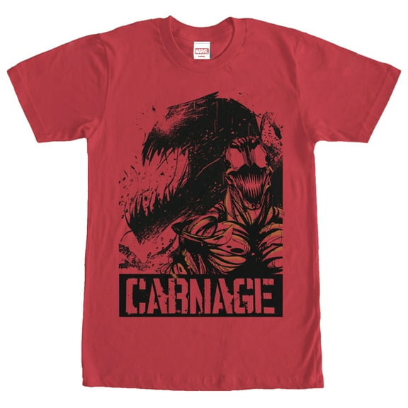 Men's Marvel Carnage Shadow Graphic Tee Red Medium