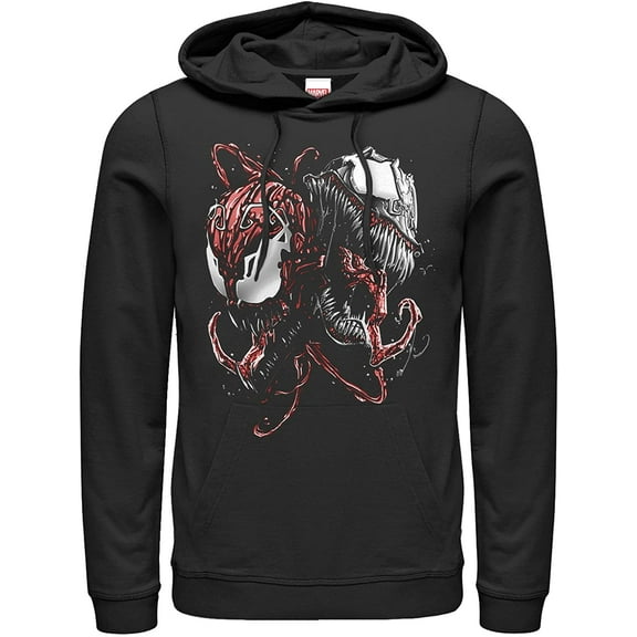 Men's Marvel Carnage and Venom  Pull Over Hoodie Black X Large