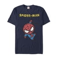 thumbnail image 1 of Men's Marvel Cartoon Kawaii Spider-Man  Graphic Tee Navy Blue Small, 1 of 4