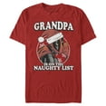 thumbnail image 1 of Men's Marvel Christmas Deadpool Grandpa on Naughty List  Graphic Tee Red Medium, 1 of 4