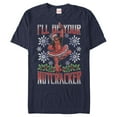thumbnail image 1 of Men's Marvel Christmas Deadpool Nutcracker  Graphic Tee Navy Blue X Large, 1 of 4