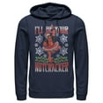 thumbnail image 1 of Men's Marvel Christmas Deadpool Nutcracker  Pull Over Hoodie Navy Blue 3X Large, 1 of 3