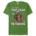 thumbnail image 1 of Men's Marvel Christmas Deadpool Santa Tacos  Graphic Tee Kelly Green X Large, 1 of 4