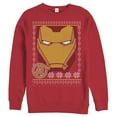 thumbnail image 1 of Men's Marvel Christmas Iron Man Pattern  Sweatshirt Red Medium, 1 of 3