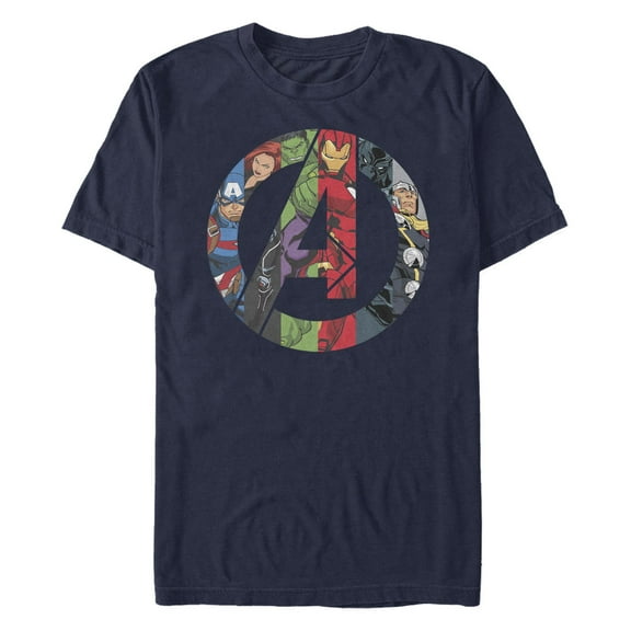 Men's Marvel Classic Avengers Heroes Logo  Graphic T-Shirt