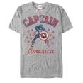 thumbnail image 1 of Men's Marvel Classic Captain America Stars Graphic Tee Athletic Heather Large, 1 of 4