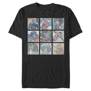 Men's Marvel Classic Heroes Squares Graphic T-Shirt