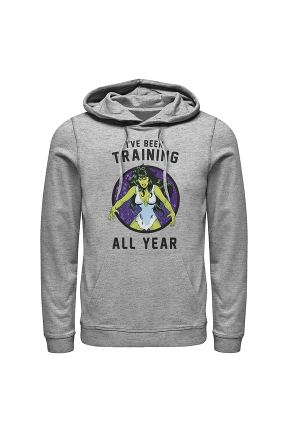 Men's Marvel Classic She-Hulk I've Been Training All Year  Pull Over Hoodie
