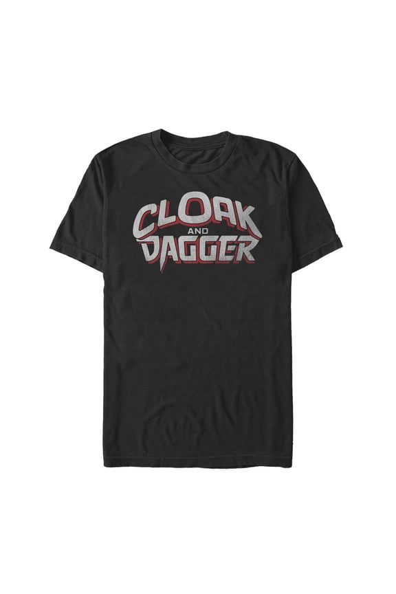 Men's Marvel Cloak and Dagger Logo Graphic Tee Black Large