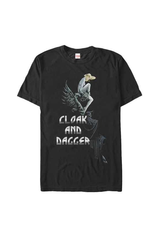 Men's Marvel Cloak and Dagger Partners Graphic Tee Black Small