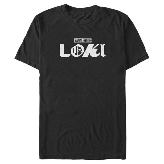 Men's Marvel Color Block Loki Logo Graphic Tee Black Small