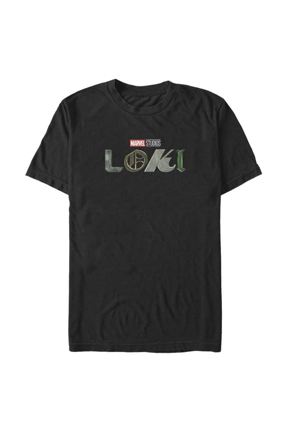 Men's Marvel Color Loki Logo Graphic Tee Black X Large