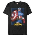 thumbnail image 1 of Men's Marvel Contest of Champions Captain America  Graphic Tee Black 2X Large, 1 of 4
