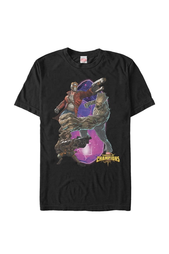 Men's Marvel Contest of Champions Guardians of the Galaxy Graphic Tee Black Large