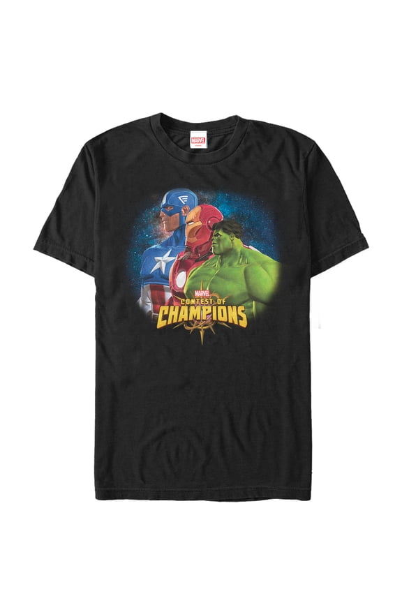 Men's Marvel Contest of Champions Heroes Graphic Tee Black X Large