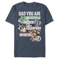 thumbnail image 1 of Men's Marvel Dad You are Incredible Mighty Legendary Invincible  Graphic Tee Navy Blue Heather Small, 1 of 4