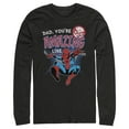 thumbnail image 1 of Men's Marvel Dad You're Amazing Like Spider-Man  Long Sleeve Shirt Black X Large, 1 of 4