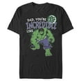 thumbnail image 1 of Men's Marvel Dad You're Incredible Like the Hulk  Graphic Tee Black Large, 1 of 5
