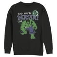 thumbnail image 1 of Men's Marvel Dad You're Incredible Like the Hulk  Sweatshirt Black Medium, 1 of 4