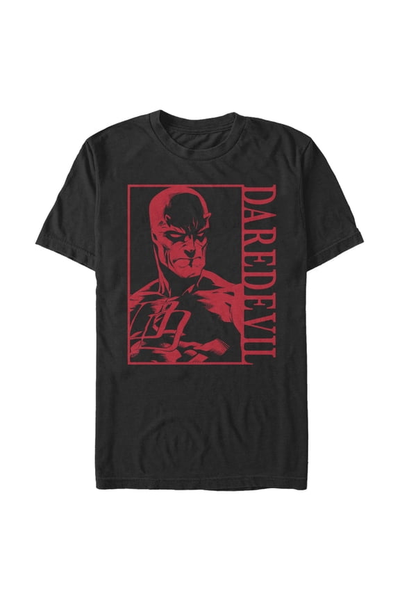 Mens Marvel: Daredevil Red Art Portrait T Shirt