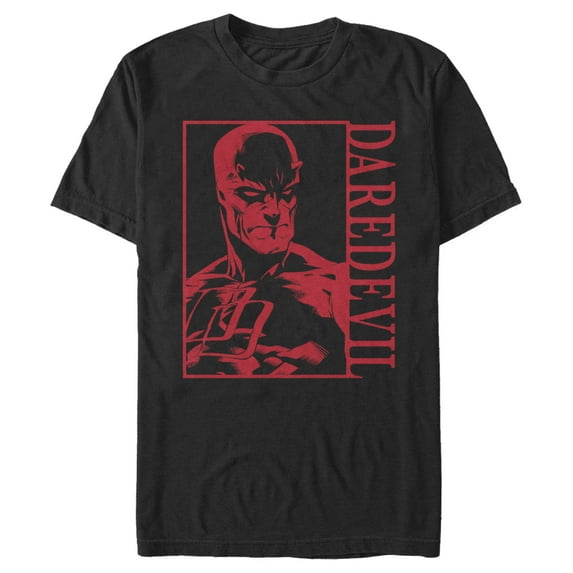 Mens Marvel: Daredevil Red Art Portrait T Shirt