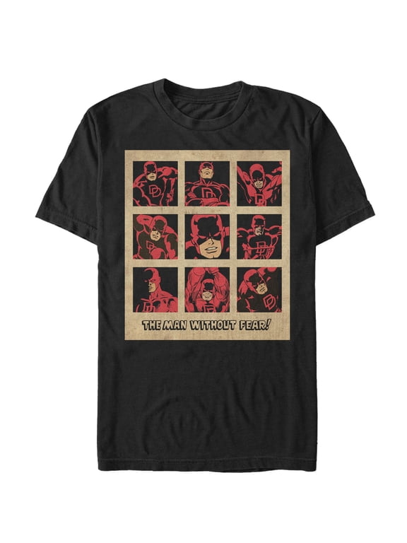 Men's Marvel Daredevil Classic Man Without Fear Graphic Tee Black Small