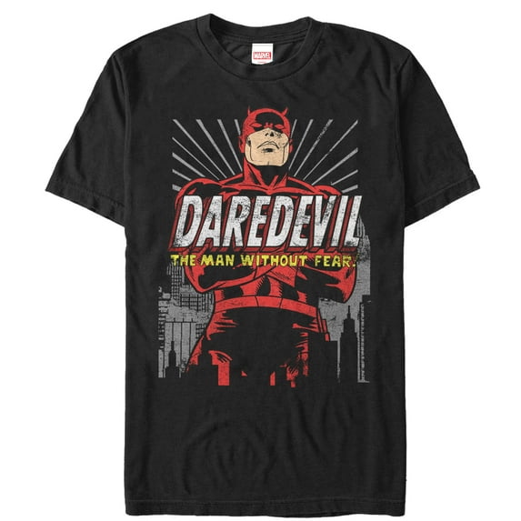Men's Marvel Daredevil Classic No Fear Graphic Tee Black 2X Large