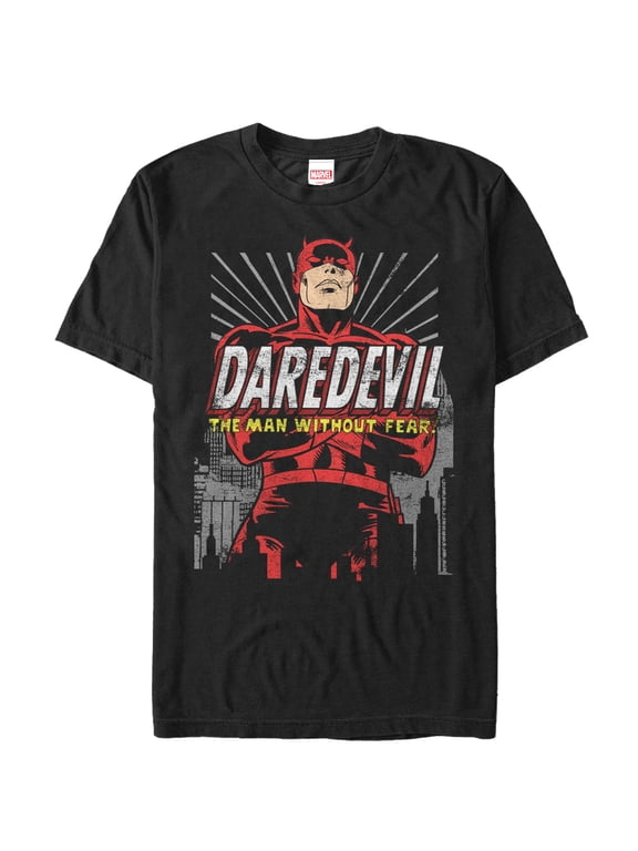 Men's Marvel Daredevil Classic No Fear Graphic Tee Black X Large