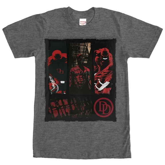 Men's Marvel Daredevil Collage  Graphic Tee Charcoal Heather X Large