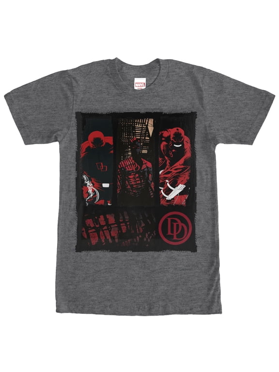 Men's Marvel Daredevil Collage Graphic Tee Charcoal Heather X Large